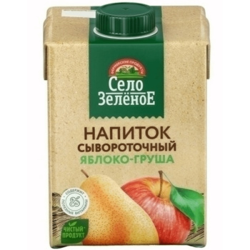 Напиток сыворотка яблоко-груша Село Зеленое БЗМЖ, 500г