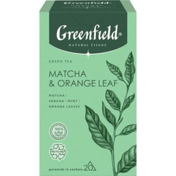 Чай Гринфилд Natural Tisane Matcha Orange Leaf травяной 20пир