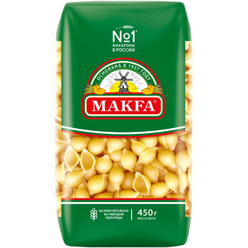 Макароны Ракушки, Макфа, 450г