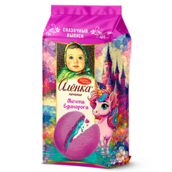 Печенье «Алёнка» Мечта Единорога с начинкой, 110г