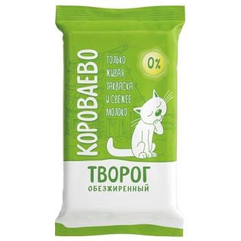 Творог обезжиренный 175г ТМ Короваево БЗМЖ