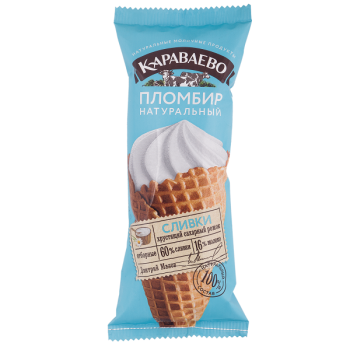 Мороженое_Рожок_Пломбир_100г_БЗМЖ_Караваево