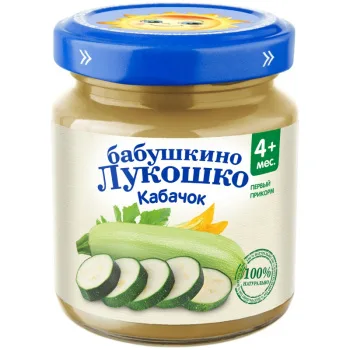 Пюре Баб.лукошко Кабачок 100г с 4мес