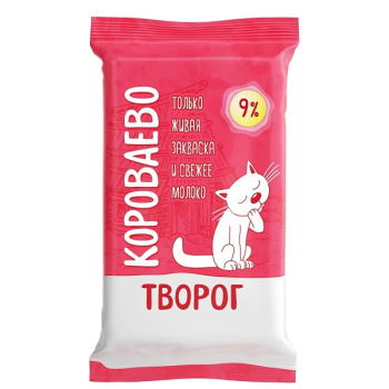 Творог Короваево 9% БЗМЖ, 175г