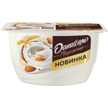 Творожный продукт Даниссимо 130г 5,6% Миндаль,кокос БЗМЖ