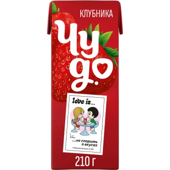 Коктейль Чудо молочное клубника 2% БЗМЖ, 200г