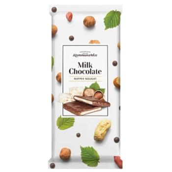 Шоколад молочный Комунарка, с ореховой нугой, 80г