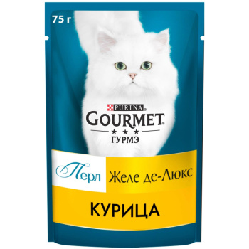 Корм Гурмэ Перл для кошек курица в желе, 75г