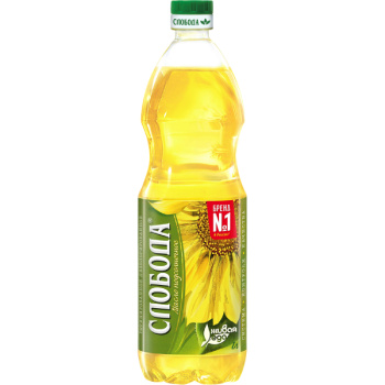 Масло Слобода подсолнечное рафинированное, 1л