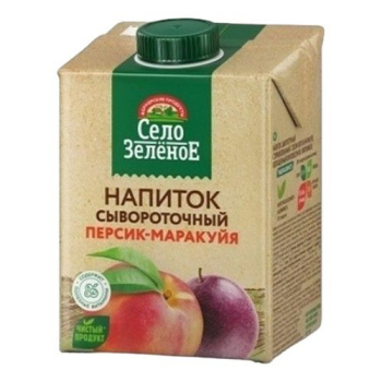 Сывороточный напиток персик-маракуйя Село Зеленое БЗМЖ, 500г