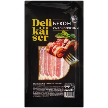 Бекон Delikaiser сырокопчёный Атяшево, 150г