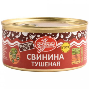 Свинина тушеная Мясной Гурман ГОСТ, 325г