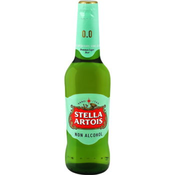 Пиво Стелла Артуа безалкогольное светлое пастеризованное, 0,44л