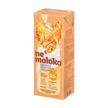 Напиток раст Nemoloko 0,2л Овсяный фруктовый экзотик