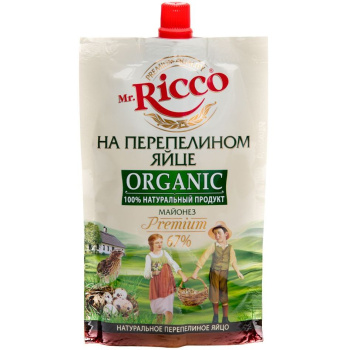 Майонез Mr.Ricco Перепелиное яйцо 67%, 220мл