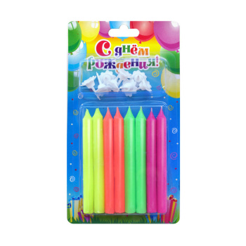 Свечи тортовые классические, 10шт 