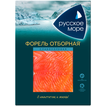 Форель слабосоленая филе-ломтики Русское Море, 120г