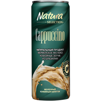 Напиток молочно-кофейный Natura Selection Cappuccino 2,4%, 220мл