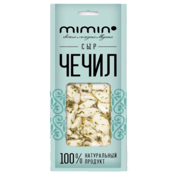 Сыр рассольный Охотничий Mimin укроп и чеснок, нарезка, 80г