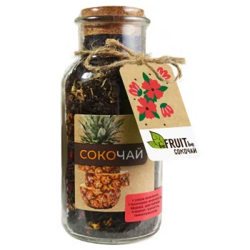 Чай чёрный Befruitbe Сокочай с ананасом, вишней, гранатом и лемонграссом, 130г