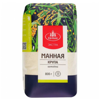 Крупа манная Экстра Агро-Альянс, 800г