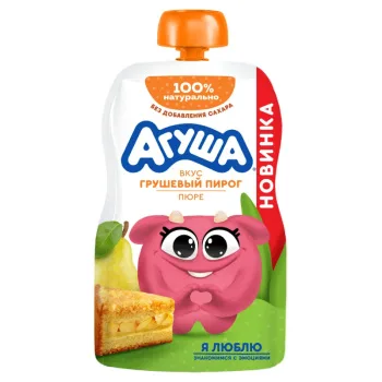 Пюре фруктовое Агуша Грушевый пирог, 80г