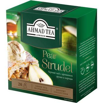 Чай черный Ahmad Tea Грушевый Штрудель в пирамидках, 20х1.8г