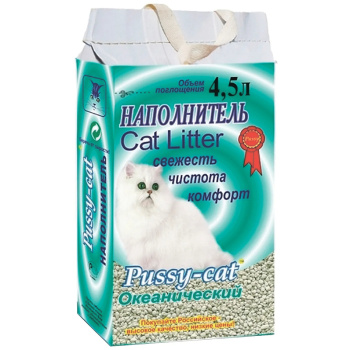 Наполнитель для кошачьих туалетов Pussy-Cat Океанический, 4,5л