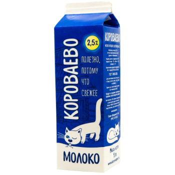 Молоко Короваево 2,5%, 1л