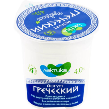 Йогурт Lactica натуральный Греческий 4% БЗМЖ, 120г