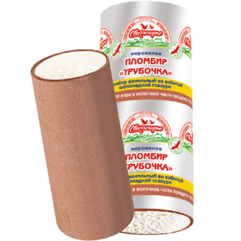 Мороженое Пломбир Трубочка 15% Свитлогорье БЗМЖ, 80г