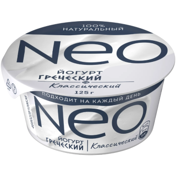 Йогурт NEO Греческий Классический 2%, 125г