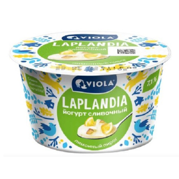 Йогурт Viola Laplandia сливочный лимонный пирог 7,1% БЗМЖ, 180г