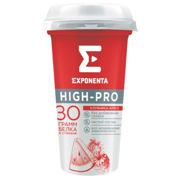 Напиток кисломолочный Exponenta High-Pro, клубника-арбуз, 250г