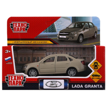 Машина металлическая LADA granta 11,5см, бежевый, Технопарк