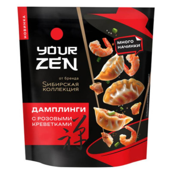 Дамплинги с розовыми креветками, 270г 