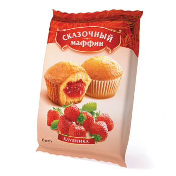 Мини-Маффины Сказочный Клубника 200г
