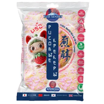 Крекер Fuji Senbei рисовый, вкус клубники, 106г