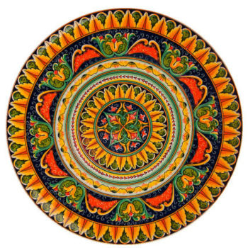 Тарелка Arabesque оранжевая, 21,5см