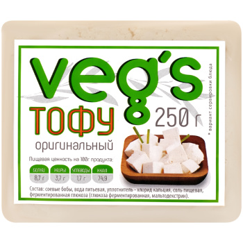Продукт соевый Тофу оригинальный VEG S Femily, 250г