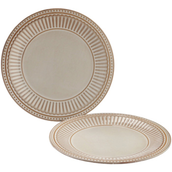 Набор тарелок Доляна «Винтаж» 27см бежевый, 2шт