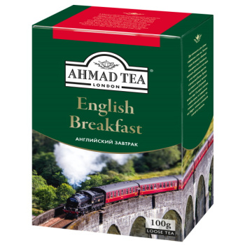 Чай черный среднелистовой, Ahmad  English breakfast, 100г