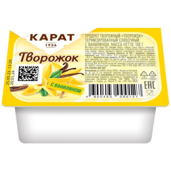 Творожок Карат с ванилью 10%, 100г