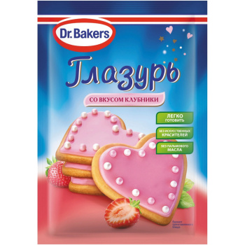 Глазурь Dr.Bakers со вкусом клубники 90г