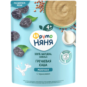 Каша ФрутоНяня  молочная Гречневая с черносливом 200 г