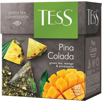 Чай зеленый Tess Pina Colada в пакетиках, 20х1.8г