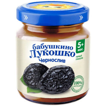 Пюре Баб.лукошко чернослив без сах. с 5мес 100г
