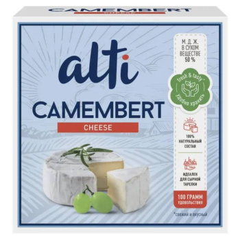 Сыр камамбер Alti с белой плесенью продукт пастеризован 50% БЗМЖ, 100г