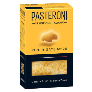 Макароны Пипе Ригате №126, Pasteroni, 400г