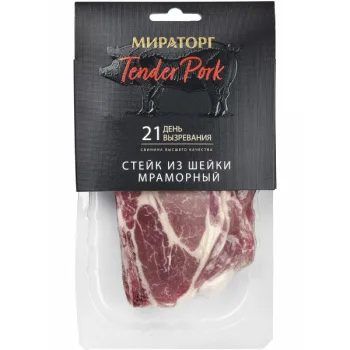 Стейк из шейки Мраморный Tender Pork охлажденный Мираторг, 280г